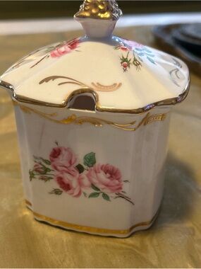 Royal Stafford Bone China Bridesmaid Condiment Honey Jar Sugar with Lid England